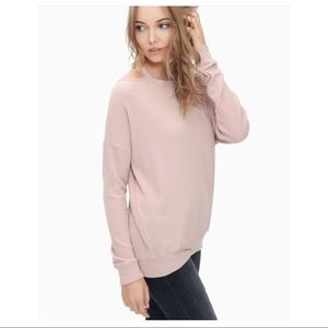 Splendid Melange Sylvie Cold Shoulder Sweatshirt